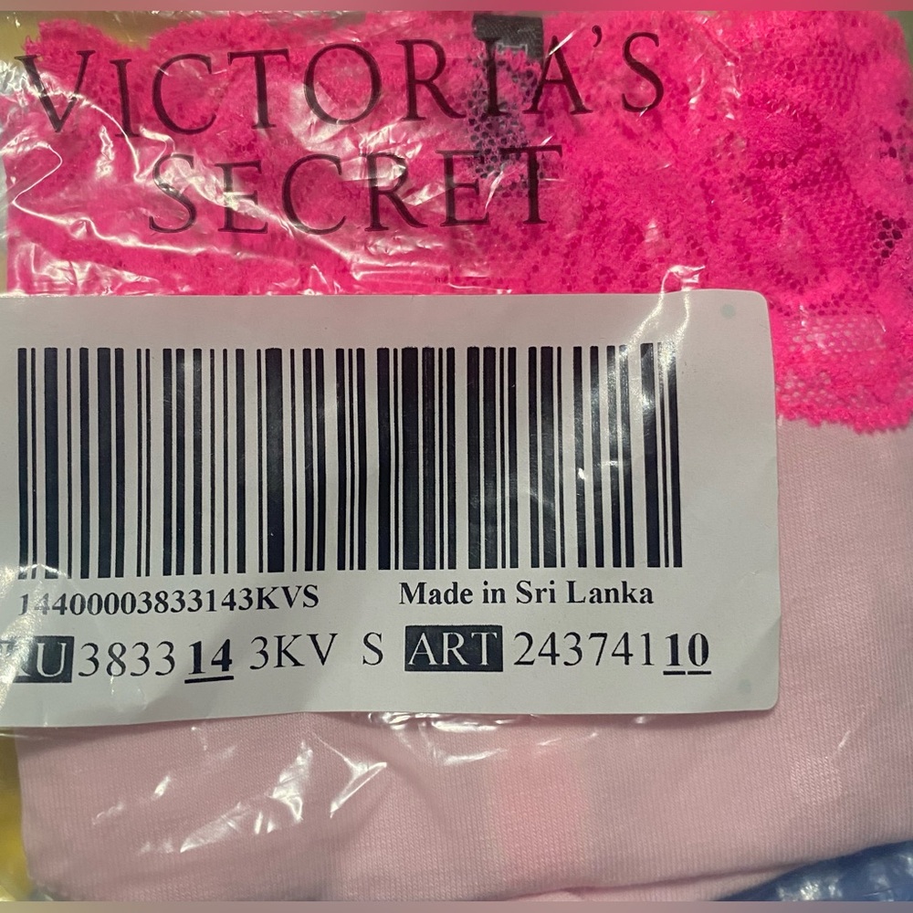 Victoria’s Secret PINK cotton panties PINK floral lace hipster neon pink panties - Picture 4 of 4
